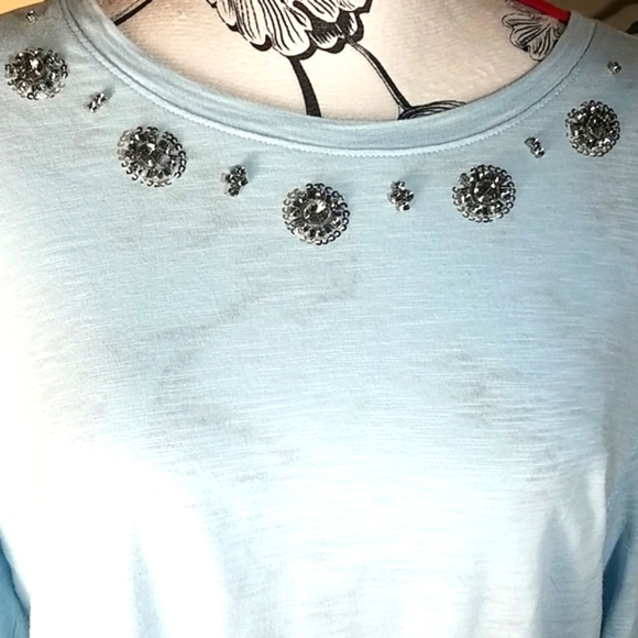 Laura Scott,0020, light blue top, size L - Picture 4 of 7